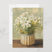 Flowers in Hat Box Briefkaart (Voorkant / Achterkant)