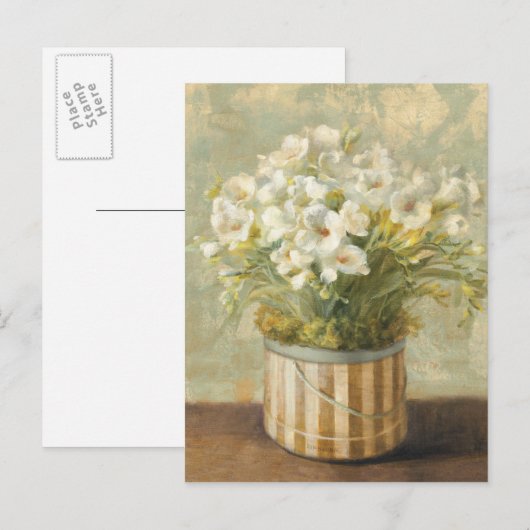 Flowers in Hat Box Briefkaart (Voorkant / Achterkant)