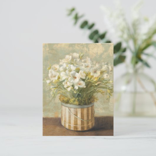 Flowers in Hat Box Briefkaart (Staand voorkant)