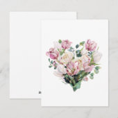 Flowers in Heart Shape, Valentine's Day Card Feestdagenkaart (Voorkant / Achterkant)