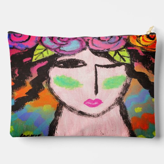 Flowers in Her Hair Abstract Art Etui (Achterkant)
