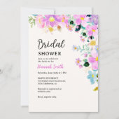 Flowers in pink tones boho summer Bridal Shower Kaart (Voorkant)