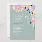 Flowers in pink tones boho summer Bridal Shower Kaart (Voorkant)