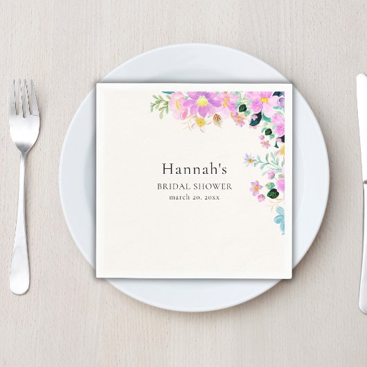 Flowers in pink tones boho summer Bridal Shower Servet