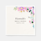 Flowers in pink tones boho summer Bridal Shower Servet (Voorkant)