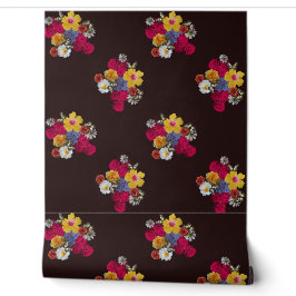 Flowers in the dark mixd media behang