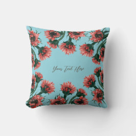 Flowers in Vase Watercolor Kussen