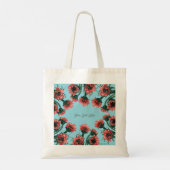 Flowers in Vase Watercolor Tote Bag (Achterkant)