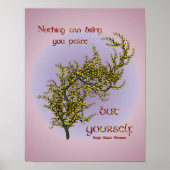 Flowers Inner Peace Inspirerend Quote Poster (Voorkant)