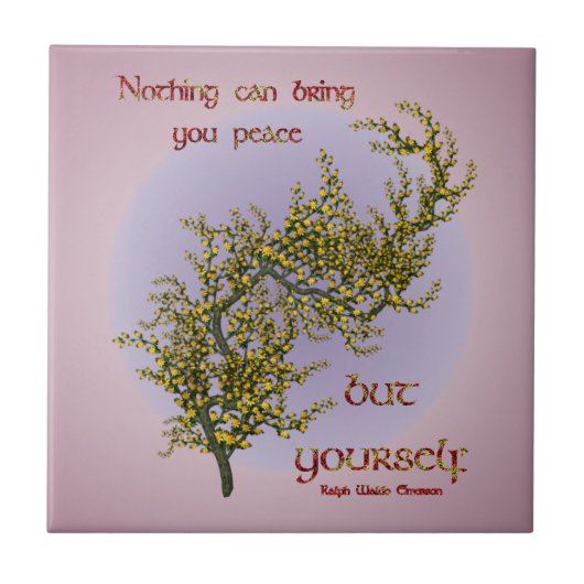 Flowers Inner Peace Inspirerend Quote Tegeltje (Voorkant)