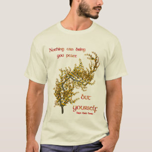 Flowers Inspirerend Inner Peace Quote T-shirt
