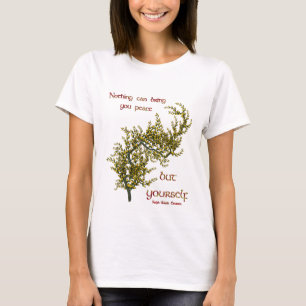 Flowers Inspirerend Inner Peace Quote T-shirt
