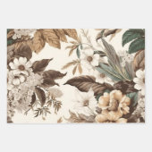  Flowers Ivoor Decoupage Prints Inpakpapier Vel (Voorkant 3)