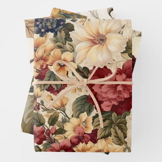  Flowers Ivoor Decoupage Prints Inpakpapier Vel (In situ)