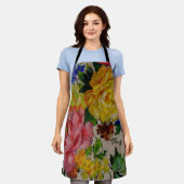 Flowers japandi colors texture apron schort (Gedragen)