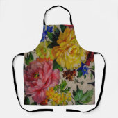 Flowers japandi colors texture apron schort (Voorkant)