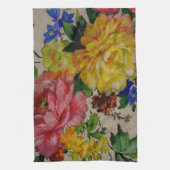 Flowers japandi colors texture theedoek (Verticaal)