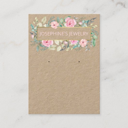 Flowers Ketting & Oorbel Display Visitekaartje (Voorkant)