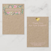 Flowers Ketting & Oorbel Display Visitekaartje (Voorkant / Achterkant)