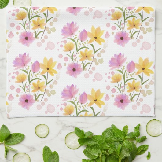 Flowers Kitchen Towel Theedoek (Gevouwen)