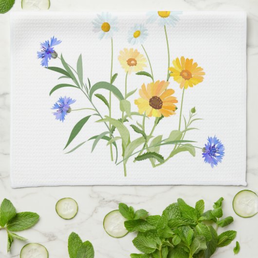 Flowers Kitchen Towel Theedoek (Gevouwen)