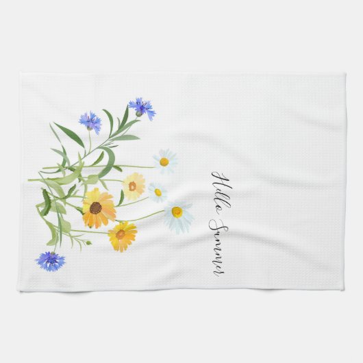 Flowers Kitchen Towel Theedoek (Horizontaal)