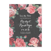  Flowers krijtbord Save the date