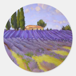 Flowers Lavender-velden Ronde Sticker