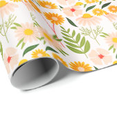 Flowers & Leaves Garden Pattern Cadeaupapier (Rol Hoek)