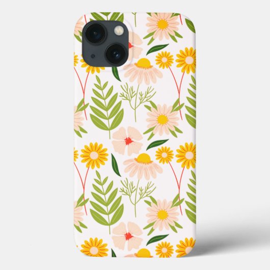 Flowers & Leaves Garden Pattern Case-Mate iPhone Case (Achterkant)