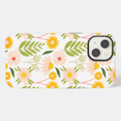 Flowers & Leaves Garden Pattern iPhone Hoesje (Achterkant horizontaal)