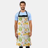 Flowers & Leaves Garden Pattern Schort (Gedragen)