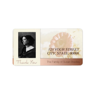 Flowers Lijst Foto Familie Dank u Etiket