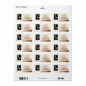 Flowers Lijst Foto Familie Dank u Etiket (Full Sheet)