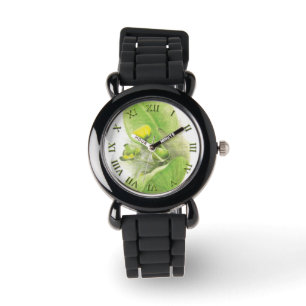 Flowers lilies Pencil Kunst Horloge