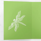 Flowers lilies Potlood tekening Drieluik Wenskaart (Binnenzijde eerst)