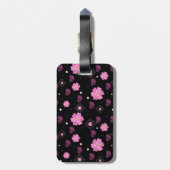 Flowers Love Valentijn Pattern Bagagelabel (Achterkant verticaal)