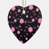 Flowers Love Valentijn Pattern Keramisch Ornament (Links)