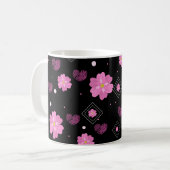 Flowers Love Valentijn Pattern Koffiemok (Voorkant links)