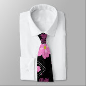 Flowers Love Valentijn Pattern Stropdas (Gebonden)