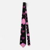 Flowers Love Valentijn Pattern Stropdas (Voorkant)