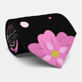 Flowers Love Valentijn Pattern Stropdas (Opgerold)