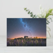 Flowers Lupines Blooming Lake Tekapo New Zealand Bedankkaart (Staand voorkant)