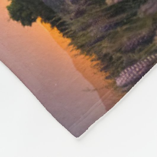 Flowers Lupines Blooming Lake Tekapo New Zealand Fleece Deken (Hoek)