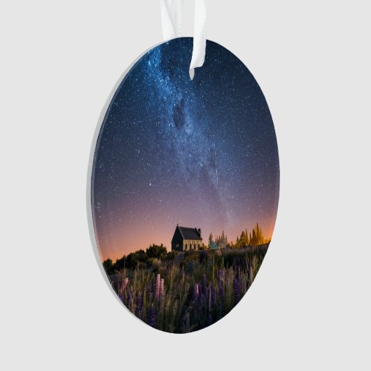 Flowers Lupines Blooming Lake Tekapo New Zealand Ornament (voorkant)