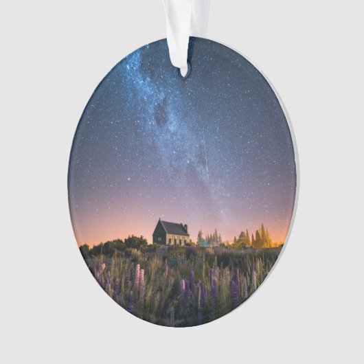 Flowers Lupines Blooming Lake Tekapo New Zealand Ornament (voorkant)