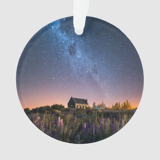 Flowers Lupines Blooming Lake Tekapo New Zealand Ornament (voorkant)