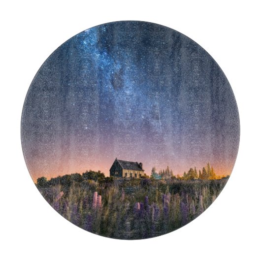 Flowers Lupines Blooming Lake Tekapo New Zealand Snijplank (Voorkant)