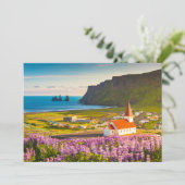 Flowers | Lupines in Bloom Southern Iceland Bedankkaart (Staand voorkant)