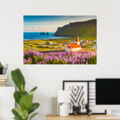Flowers | Lupines in Bloom Southern Iceland Poster (Thuiskantoor)